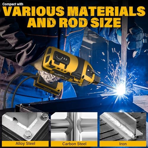 ZEGJAW Welding Machine Portable,110V ARC Handheld Electric Welder Gun with IGBT Inverter 5 Variable Current Adjustment, Fits for 3/64"-1/8" Wire Rods
