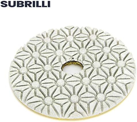 4" Dry/Wet 3 Step Diamond Polishing Pads 9-Pcs Step 1 for Granite Marble Quartz Concrete