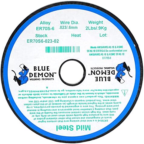 Blue Demon ER70S6 X .023 X 2 LB MIG Carbon Steel Welding Wire