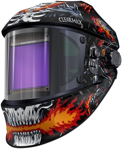 ARCCAPTAIN Welding Hood, 180° Panoramic View Auto Darkening Welding Helmet
