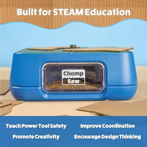 Chompshop ChompSaw Cardboard Cutter, Kid-Friendly Power Tool, Ages 3+
