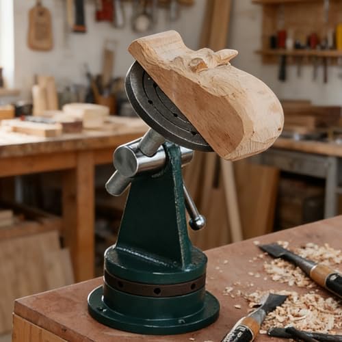 Carving Vise with 5" Faceplate, Mount your Carving Vice project with Confidence, for Woodworking Carving Tools.
