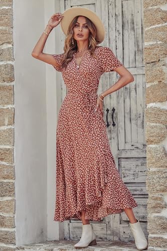 PRETTYGARDEN Women's Boho Floral Summer Maxi Dresses