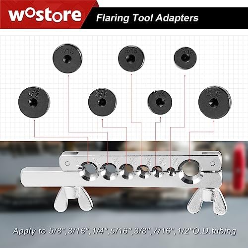 Wostore Double Flaring Tool Kit, Tube Bender 1/4-3/8" & Spring 1/2-5/8"