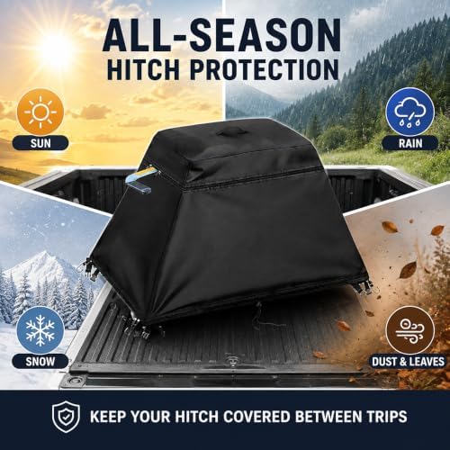 5th Wheel Hitch Cover for B&W Companion Slider RVK3405 20K 2011-Present, Water Resistant Protector for Pickup Truck Bed, Outdoor Dust Rain Snow Protection for RV Towing Equipment