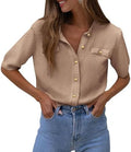 PRETTYGARDEN Women's Summer Casual Button Down Shirts