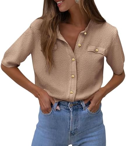 PRETTYGARDEN Women's Summer Casual Button Down Shirts