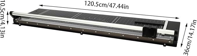 36 Inch Manual Rotary Paper Cutter, Rolling Cutter Precision Rotary Paper Trimmer Cutting Thickness 0.04 Inch for Photo Paper and Office Paper 47.44 x 14.17 x 4.13 Inch