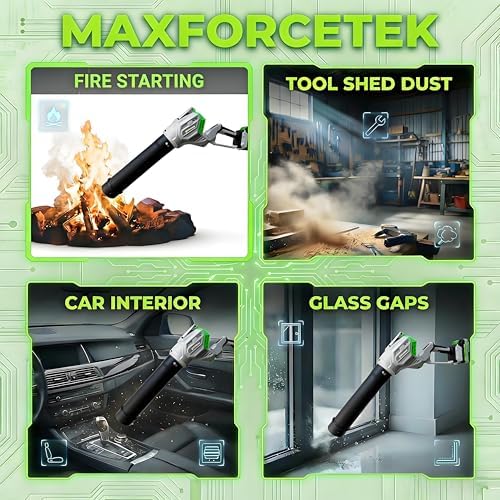 Leaf Blower + Cordless Drill Set | 2-in-1 Outdoor Cleaning & Home Repair Combo Kit – Powerful Airflow for Yard Care, Wireless Drill with Drill Bits & Accessories for DIY Projects, Fast Charging Includ