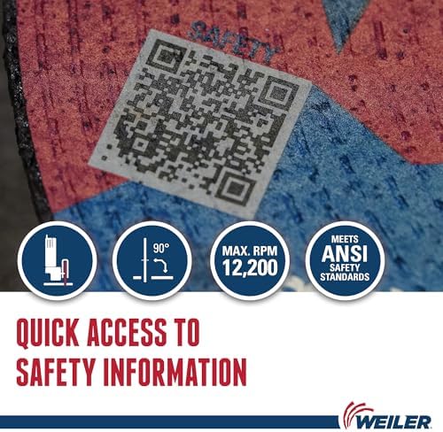 Weiler 57021 5 Inch Cutting Wheel, Tiger AO Steel/Metal Long Life Performance Cutting, .045" A60T Type 1 7/8" Arbor, Pack of 25