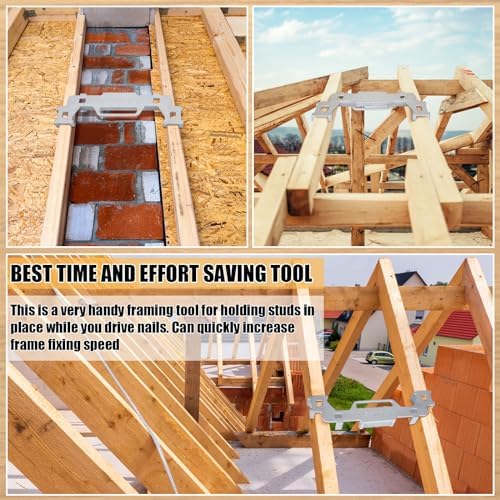 Tandefio 2 Pcs 16 Inch Framing Tools Framing Stud Layout Tool Cast Aluminum Stud Measurement Spacing Precision Jig Tool for Walls Roofs Floors or Ladders
