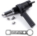 Electric Rivet Tool Adapter Set for Cordless Drill High Efficiency Low Noise Forged Alloy Steel 2.4-4.8 mm Shaft Sizes 1 Pack