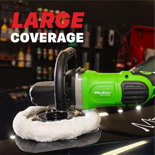 Maxshine M1300 Pro Rotary Polisher – 7” 1300W Car Buffer with 6-Speed Control, 5/8” Thread – Auto Detailing Tool for Cars, Trucks & SUVs, Paint Correction, Swirl & Scratch Removal, Glossy Shine