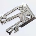 Universal 3.0-60+ Tools Credit Card Multitool with Knife - Titanium Wallet Multi Tool with Ruler, Can & Bottle Opener for EDC, Outdoors & Repairs