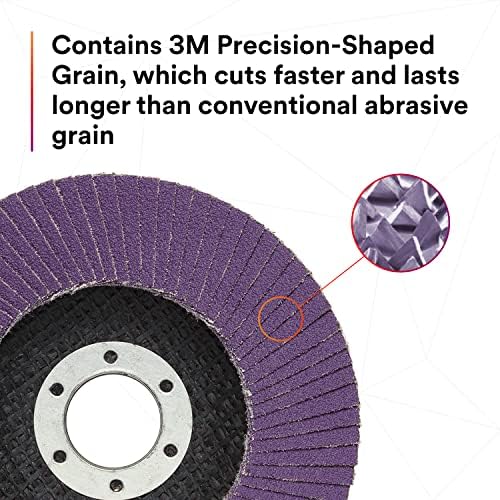 3M Flap Disc, 769F, 80+, T27, 4-1/2 in x 7/8 in
