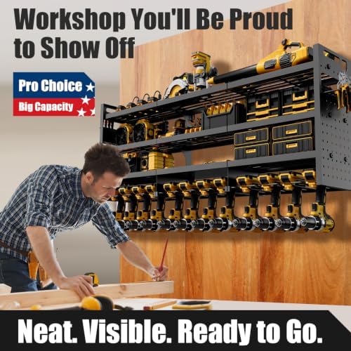 Large 49''Wide Power Tool Organizer Wall Mount, Charging Station
