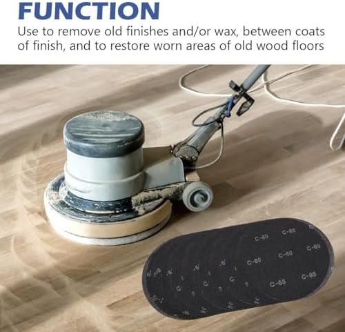 HUAALIUCHE17 Sanding Screen Discs - Mesh Floor Sanding Screen - Black Silicon Carbide - for Wood Floors (20 Pack, 60 Grit)
