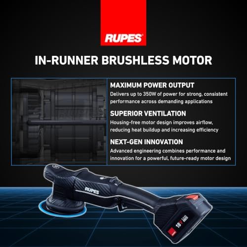 RUPES BigFoot HLR15 iBrid Random Orbital Polisher - Tool Only