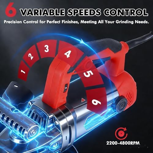 7-Inch Concrete Floor Grinder, 2200W Powerful concrete sander Machine