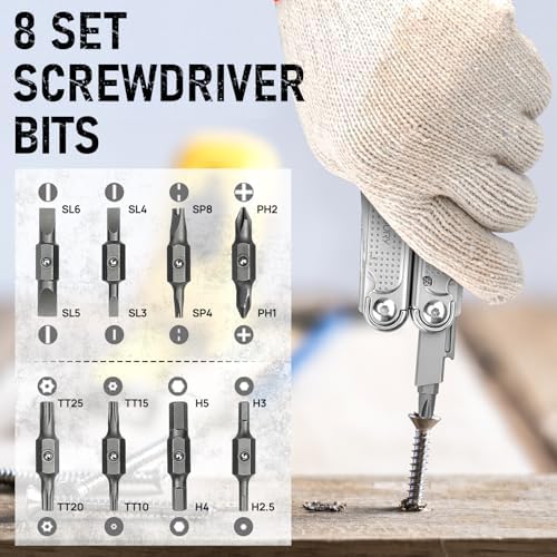 BIBURY Multitool Pliers Pro with 440A Knife & Full Size Scissors, BI2049