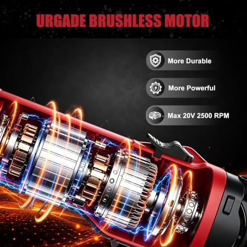 20V Cordless Burnishing Polishing Machine, 2500RPM Brushless Polisher