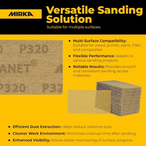 Mirka Abranet Sanding Discs 2.75x5 Inch Hook and Loop 5-Pack