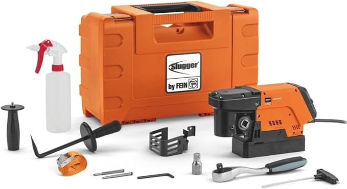 Fein JMC Magforce 90 Magnetic Base Drill with Brushless Motor for Work in Hard-to-Reach Areas - 1,200W, 1-3/8" HSS Cutter Max. Diameter, 1-3/8" Cutting Depth - 72732362090