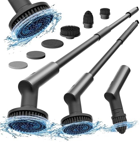 HOTO Cordless Electric Spin Scrubber, IPX7 Waterproof, Powerful Cleaning Scrubber, for Bathroom, Kithchen, Tile, Shower