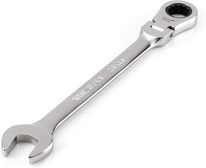 TEKTON 24 mm Flex Head Ratcheting Combination Wrench | WRC26424 | 12-Point