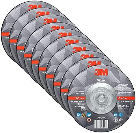 3M Silver Depressed Center Grinding Wheel, 87447, 36+, T27 Quick Change