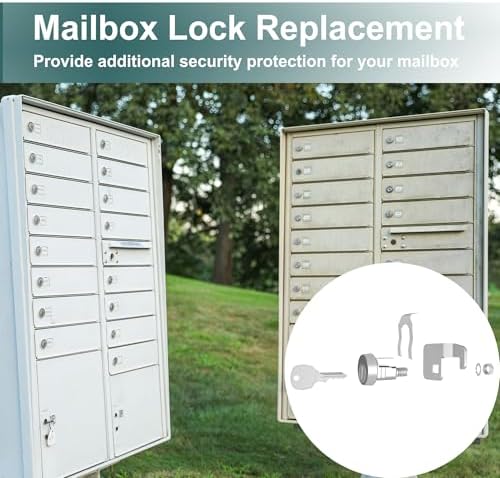 1 Pcs Mailbox Locks, National L-1172C Mailbox Lock Replacement for C9100 Mailbox Key Lock with 3 Keys and C7120 Cam, Nickel Finish