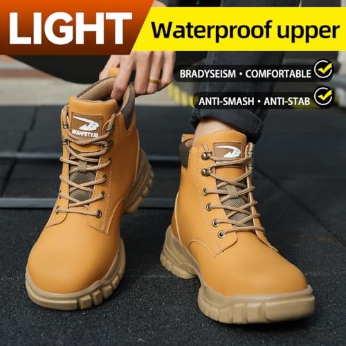 Steel Toe Boots for Women Men Waterproof Lightweight Safety Shoes