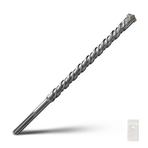 1-3/16 x 13 x 18 inch SDS Max Rotary Hammer Drill Bit, 30x460mm Carbide Tip Masonry Drill Bit, Concrete Drill Bit for Masonry, Brick, Stone, Concrete, (Shank Dia :18mm / 0.7")