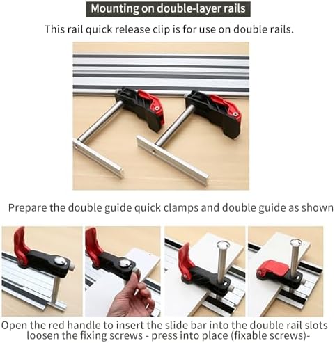 2Pcs Bench Dog Clamp, 20mm Adjustable Dog Hole Hold Down Clamp Jig, Quick Release Firm Grip Benchtop Hold Down Clamp for Woodworking Tools