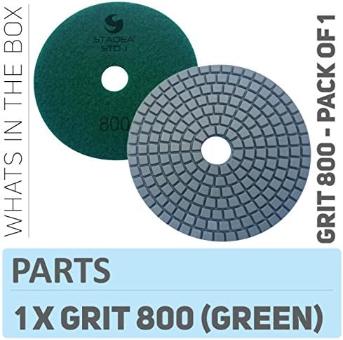 PPW108D Diamond Polishing Pads 4 Inch - For Concrete Terrazzo Marble Granite Edge Countertop Floor Wet Polishing, Grit 800