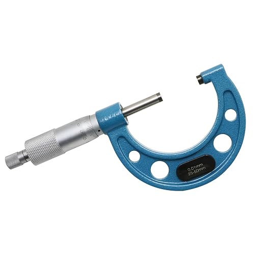SHAHE 1-2''/25-50mm 0.01mm Outside Micrometer Gauge Micrometer Measuring Tool 5201-50A