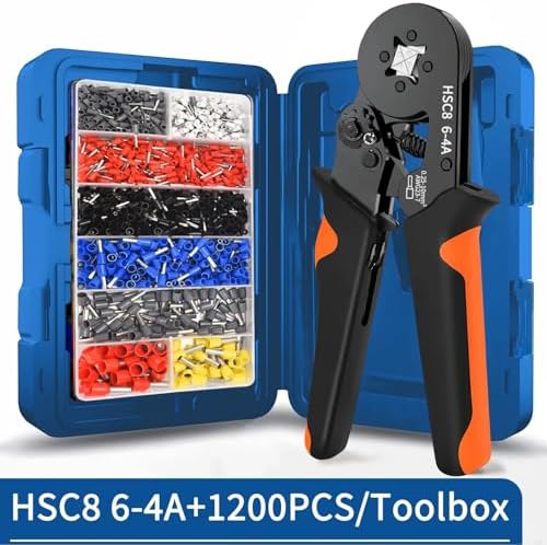 Crimping Terminal,Multiple Crimping Pliers HSC86-4/6 Combination,Electrical Equipment Connector,Wire Connection Terminal(HSC8 6-4A 1200 Box)