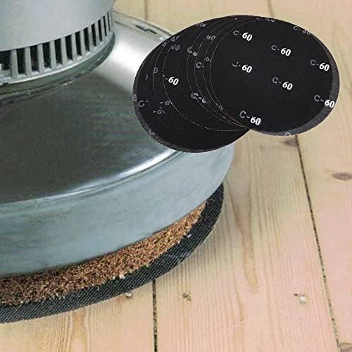 HUAALIUCHE 17" Sanding Screen Discs - Mesh Floor Sanding Screen - Black Silicon Carbide - for Wood Floors (10 Pack, 60 Grit)