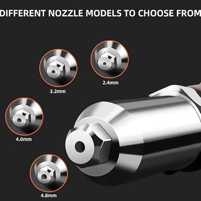 Professional Electric Rivet Gun Adapter Kit, Alloy Steel Riveter Gun Adapter Kit, Rivet Drill Tool with 4 Rivet Heads, for Cordless Screwdrivers and Drills,1pc