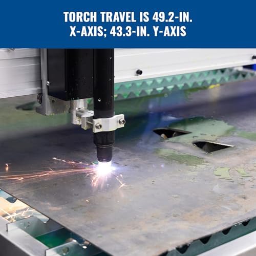 Eastwood Versa-Cut 4'X4' CNC Plasma Table With CNC Cut 40A Plasma Cutter Machine with Cutting Torch | All-in-One Professional Dual Voltage Metal Precision Cutting and Sheet Fabrication Equipment Set