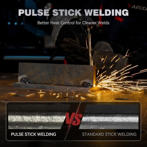 ARCCAPTAIN 200A Pulse Stick Welder, ARC/Lift TIG Welding Machine 10PCS Rods