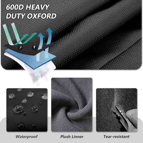 Premium Waterproof Welder Cover with Plush Liner- Heavy Duty 600D Welding Machine Cover, Protective Fit for TIG/MIG 100-210 Models(16.1"L x 8"W x 11"H)