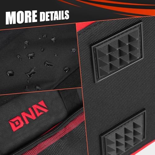 DNA MOTORING 12in Heavy-Duty Electrician tool bag, Portable Canvas Tool Bag Organizer for Electrician, Carpentry, HVAC, w/Shoulder StrapTOOLS-00641