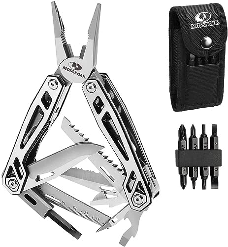 MOSSY OAK 21-in-1 Multitool, Stainless Steel Pliers with Pocket Knife