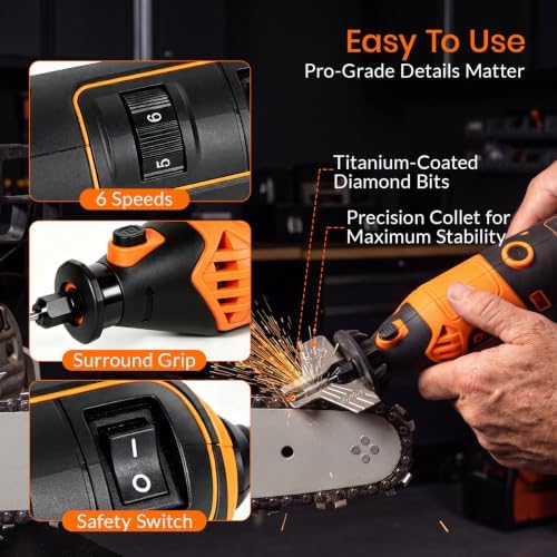Electric Chainsaw Sharpener Kit 180W Multi-Purpose Rotary Tool