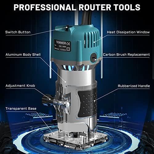 TwoWin Router Tool, 110V-120V 800W Compact Wood Router Tool for Woodworking