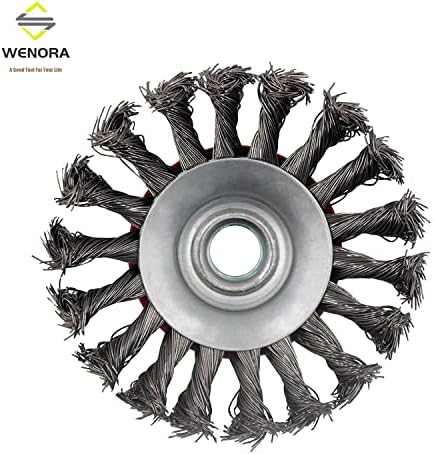 Wire Wheel for 4 1/2 Angle Grinder, 2 Pack 4 Inch Twist Knotted Wire Brush
