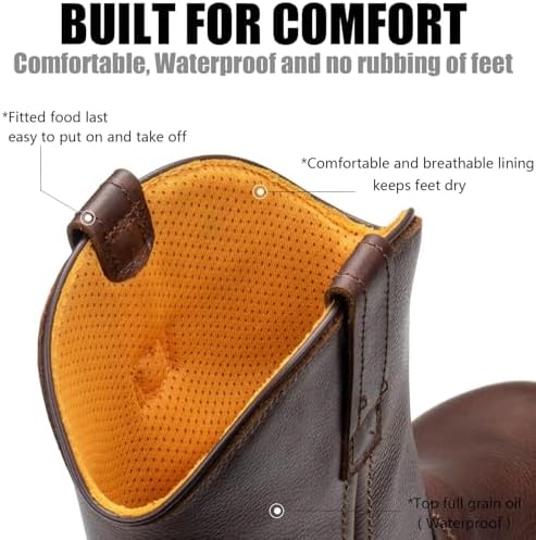 SUREWAY 10in Mens Soft/Steel Toe Waterproof Wellington Work Boot
