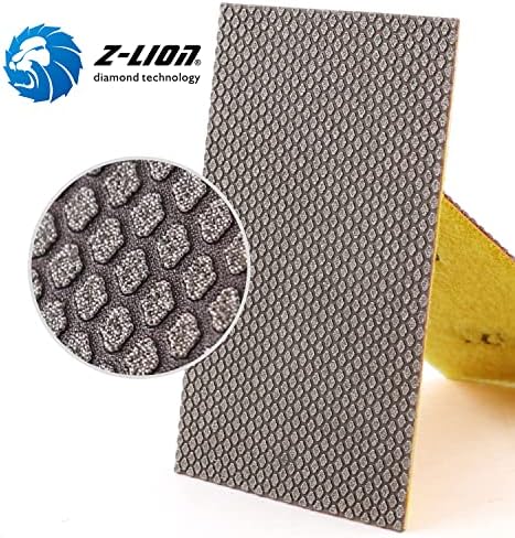 Z-Lion Diamond Abrasive Paper Sheets 120 Grit Diamond Sandpaper Nylon Back for Grinding Stone Glass Ceramic(1 Pcs)