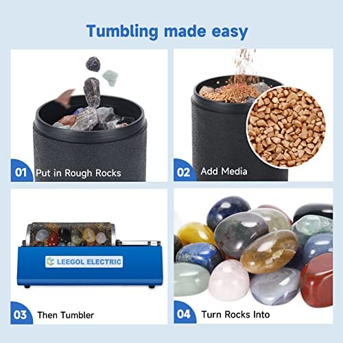Leegol Electric Rock Tumbler Double Drum 6LB Lapidary Polisher